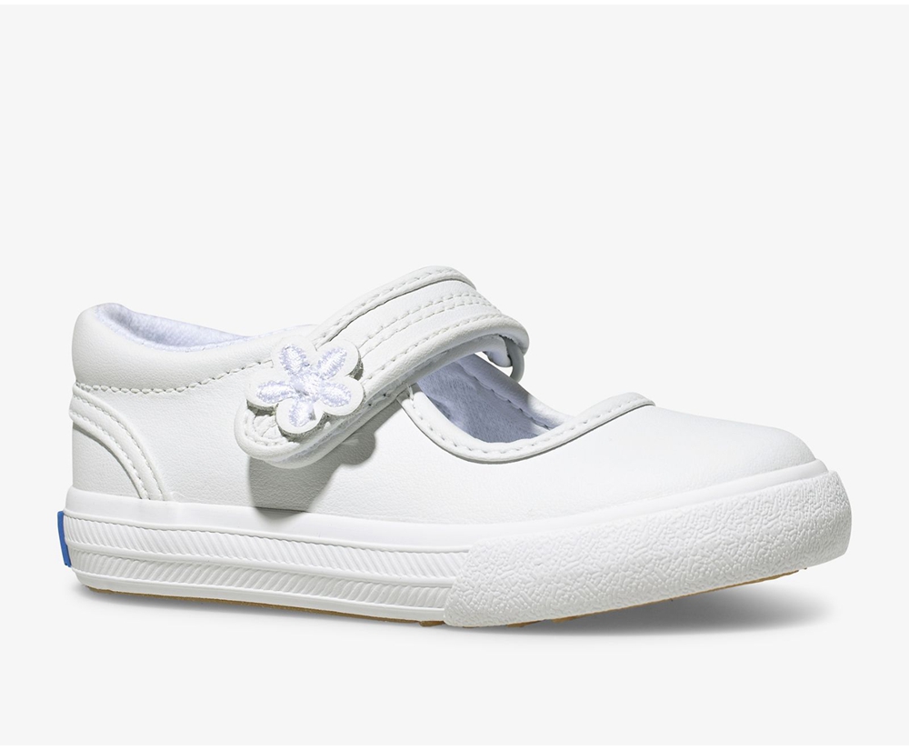 Keds Slip Ons White - Ella Mary Jane - Kids DAUKHR-150